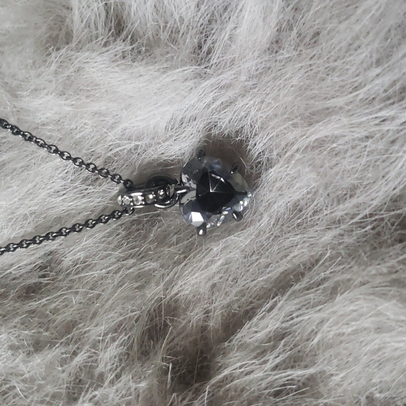 Juicy Couture Double Layer Hematite Star and Heart Crystal Pave Necklace - Picture 7 of 11